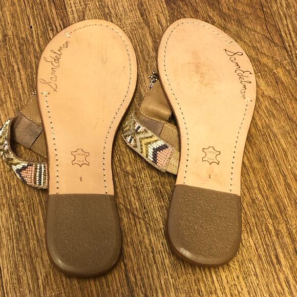 Sam Edelman Anella Multi Bead Fringe Slip On Thong Sandals Size 8 - Picture 10 of 15